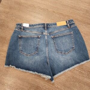 Victoria's Secret Denim PINK High Rise Cut Off Short Jeans Jort Blue Size 18 NWT